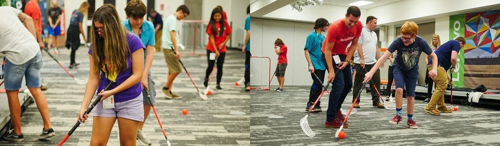 Floor hockey with the Hurricanes