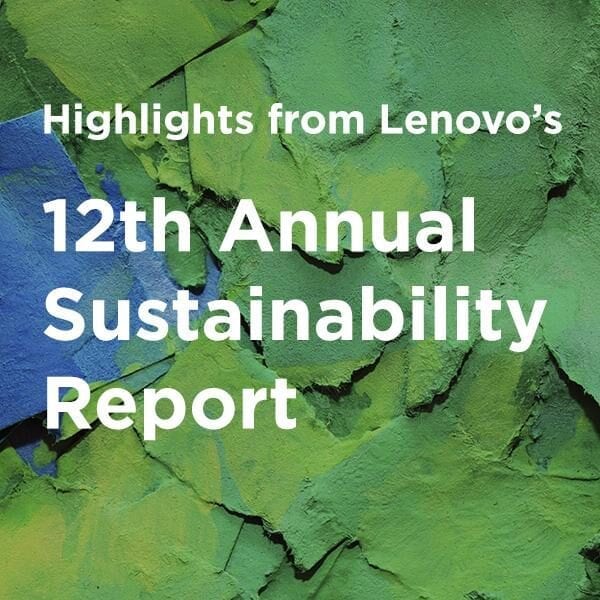 Infographic: Lenovo's 2018 Sustainability Achievements