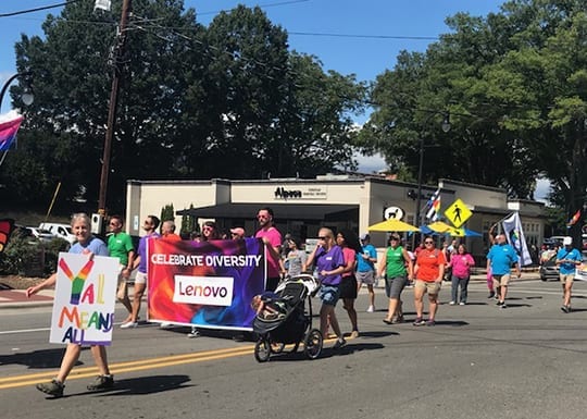 Lenovo Celebrates LGBTQ Employees in Durham Pride Parade