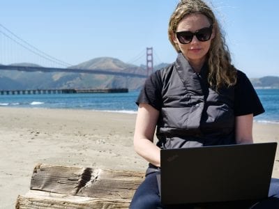 Erika Woolsey with ThinkPad P1