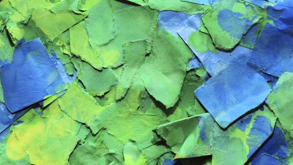 Green and blue paper brand