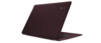The new 14-inch Lenovo Chromebook S340 comes in your choice of Dark Orchid or Onyx Black.
