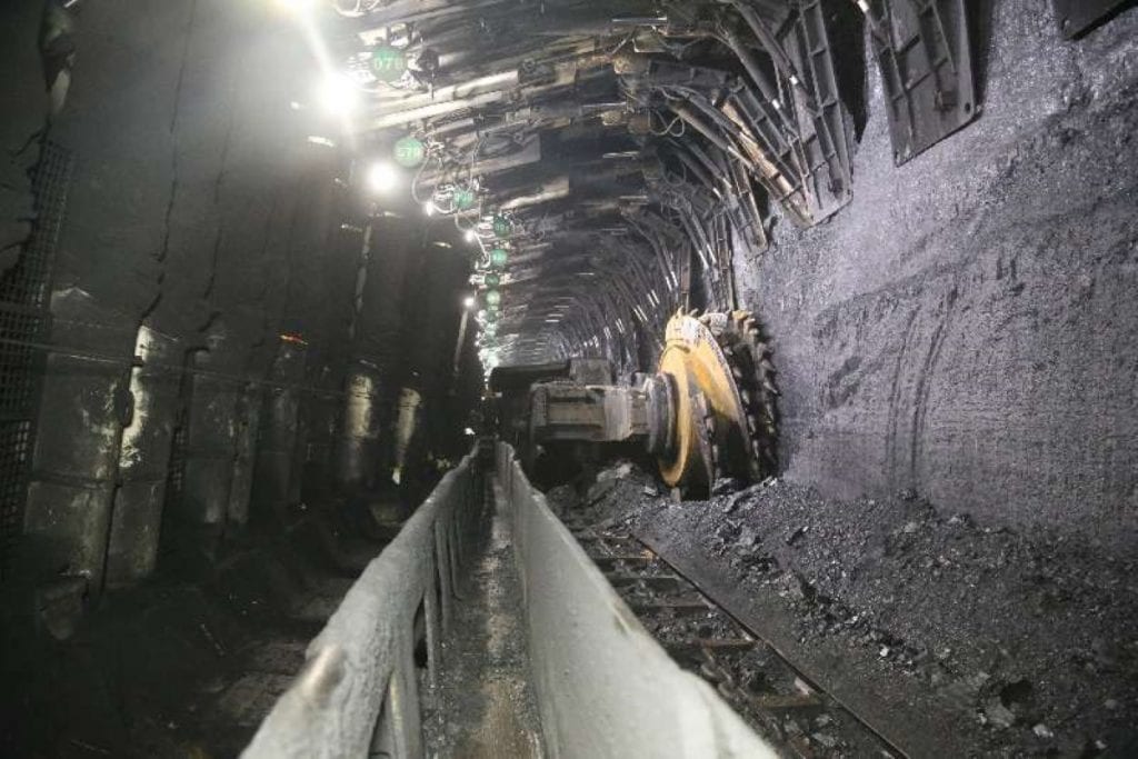 Shearing inside mine