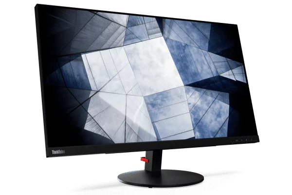 Rear cable holder on the ThinkVision S28u-10 keeps your workspace clutter-free.
