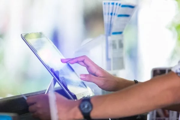 modern customer service in retail store
