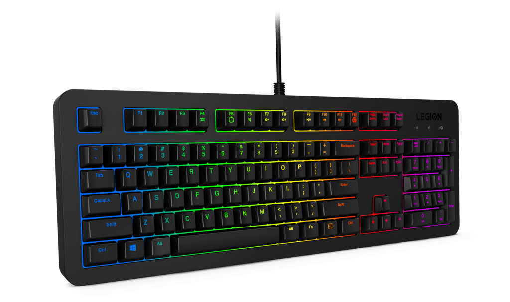 Personalize the Lenovo Legion K300 RGB Gaming Keyboard or use the pre-designed colors.