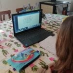 Student in Italy with her donated Lenovo PC