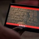 Students on a live video conference using a Lenovo tablet