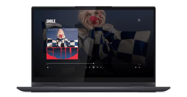 Amazon Music Unlimited service seen on a Lenovo laptop