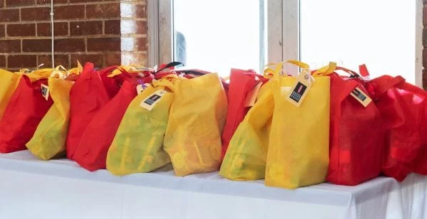 Lenovo donated hygiene products including sanitary pads, toothbrushes, deodorant, and lotion.