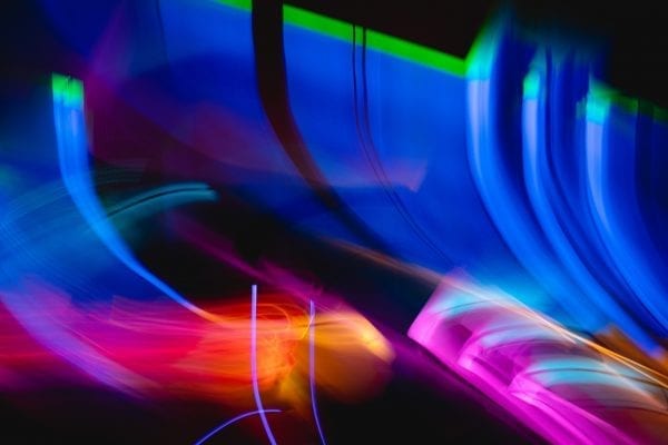 Lenovo Brand image - Brightly colored motion blurred lines