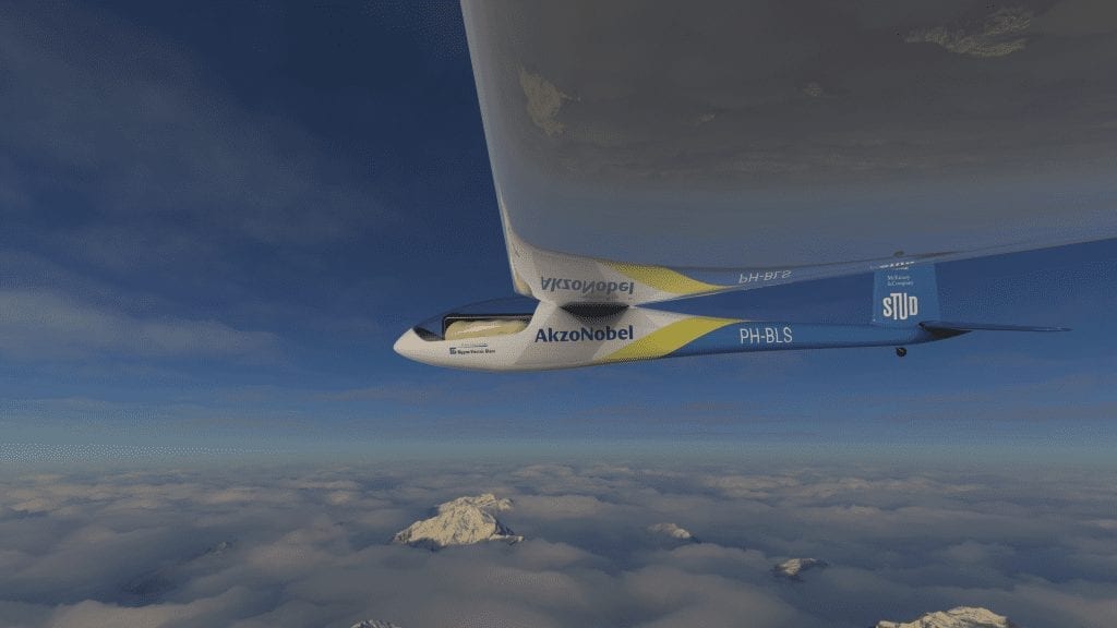 Plane powered entirely by liquid hydrogen soaring above the clouds