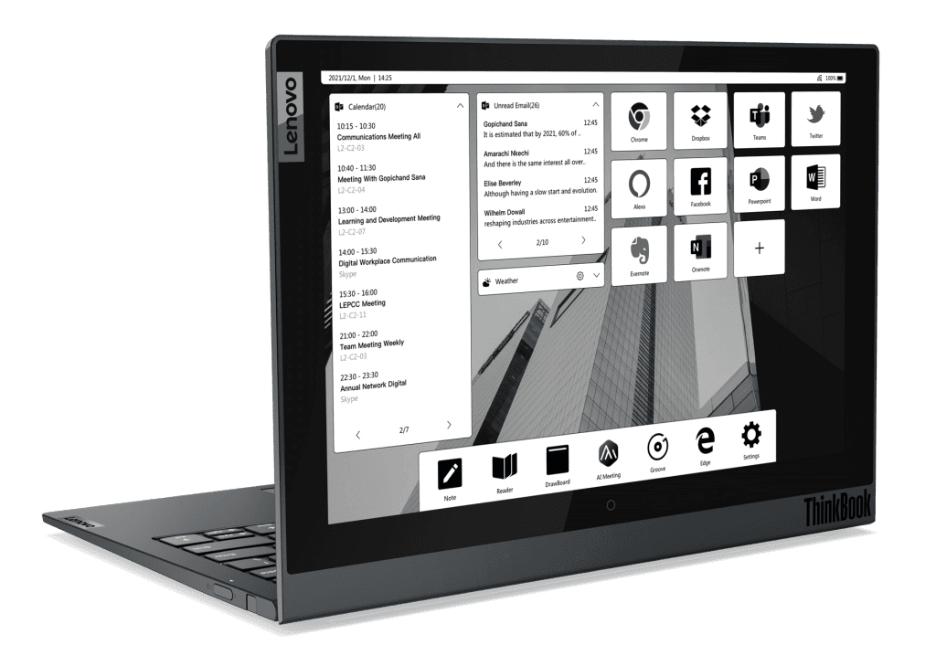 Pantalla de cubierta ThinkBook Plus