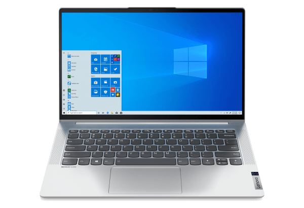 Lenovo IdeaPad 5G open front facing with Windows screen and keyboard visible