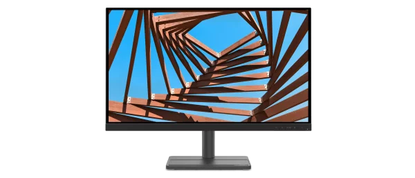The Lenovo L27e-30 stand in Graphite Grey