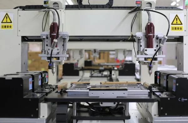 Close up of PC production tools in Lenovo's LCFC facility