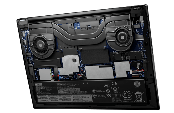 ThinkPad X1 Extreme Gen 4 with exposed internals