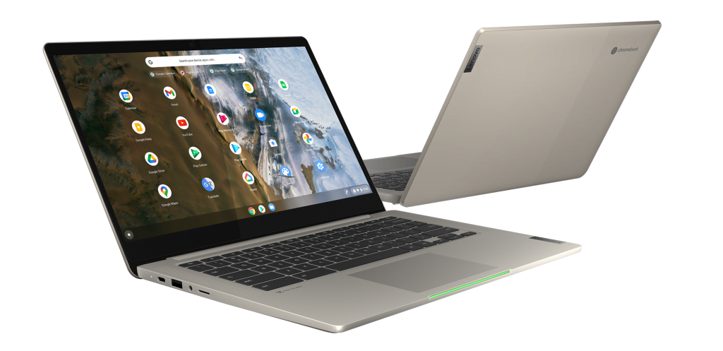 The IdeaPad 5i Chromebook (14”, 6) featured in Sand hue