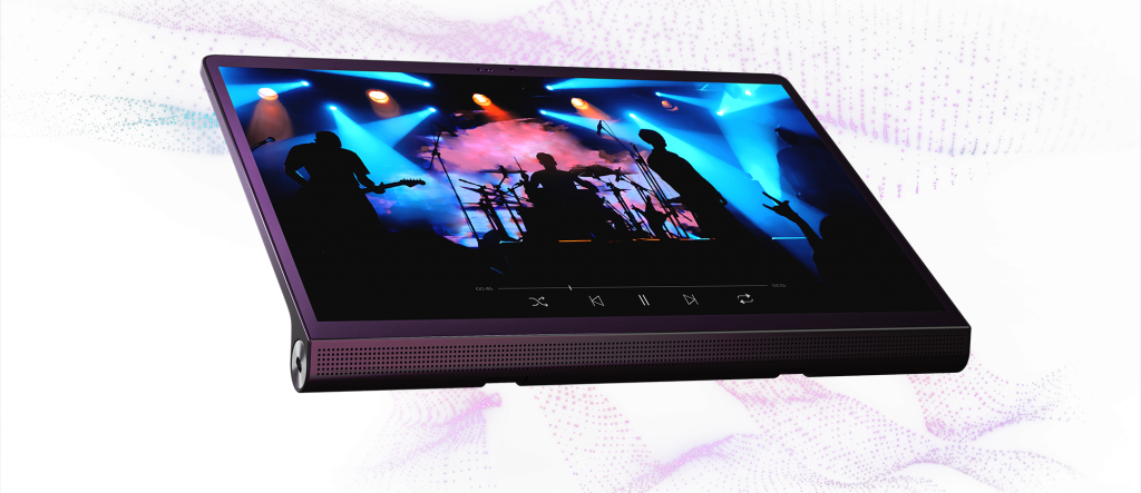 Yoga Tab 13 showing concert footage