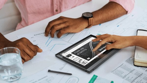 Lenovo ThinkBook Plus Gen 2i laptop with an innovative e-Ink cover display