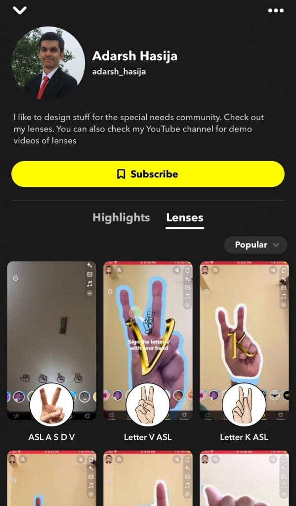 ASL Lens screenshot