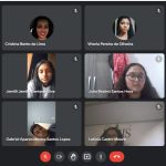 Virtual volunteer coordination online in Brazil -- multiple people video chatting on screen