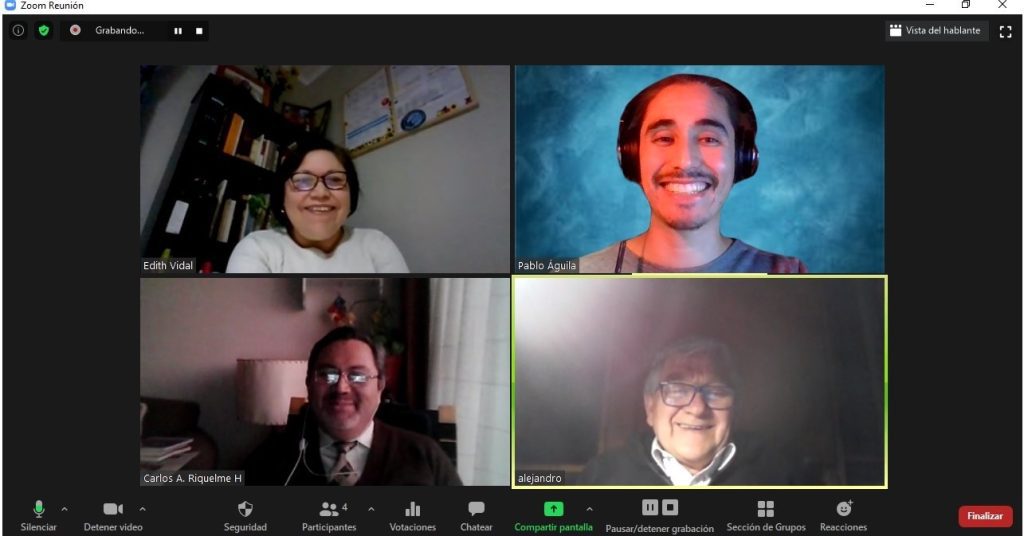 Video chat screenshot in Chile