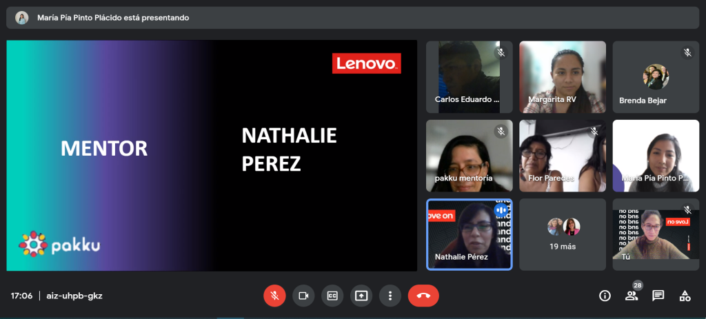 Screenshot of a Lenovo mentor session with Pakku