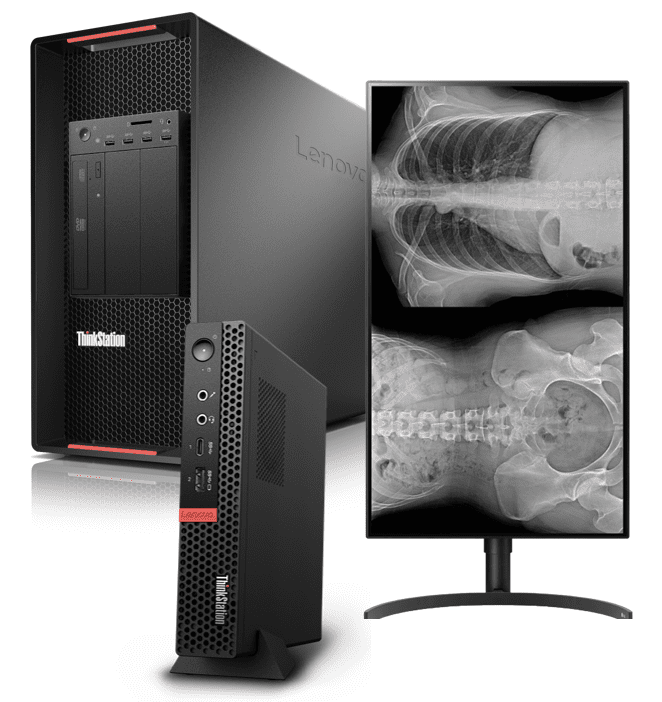 Lenovo ThinkStation workstations and LG Medical Monitors