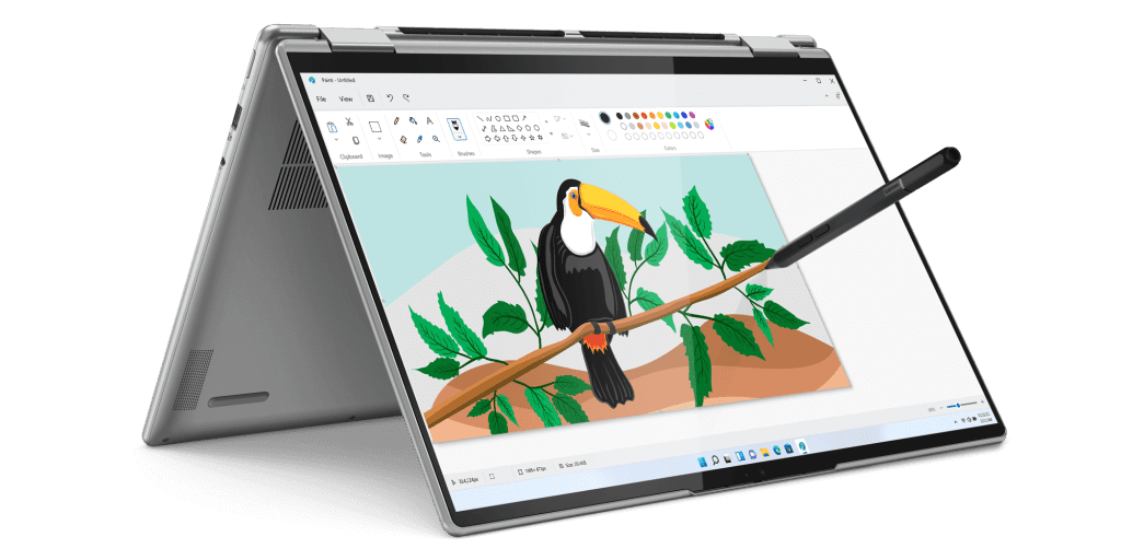 Also available in Arctic Grey hue, the 16-inch Yoga 7i is productivity powerhouse