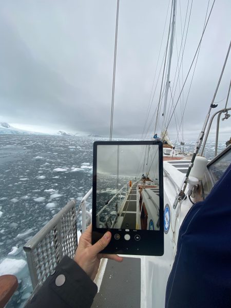 Lenovo tablet in Antarctica