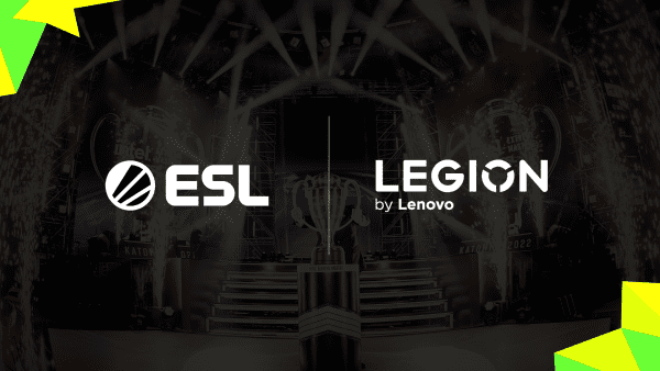 ESL and Lenovo Legion logo lockup