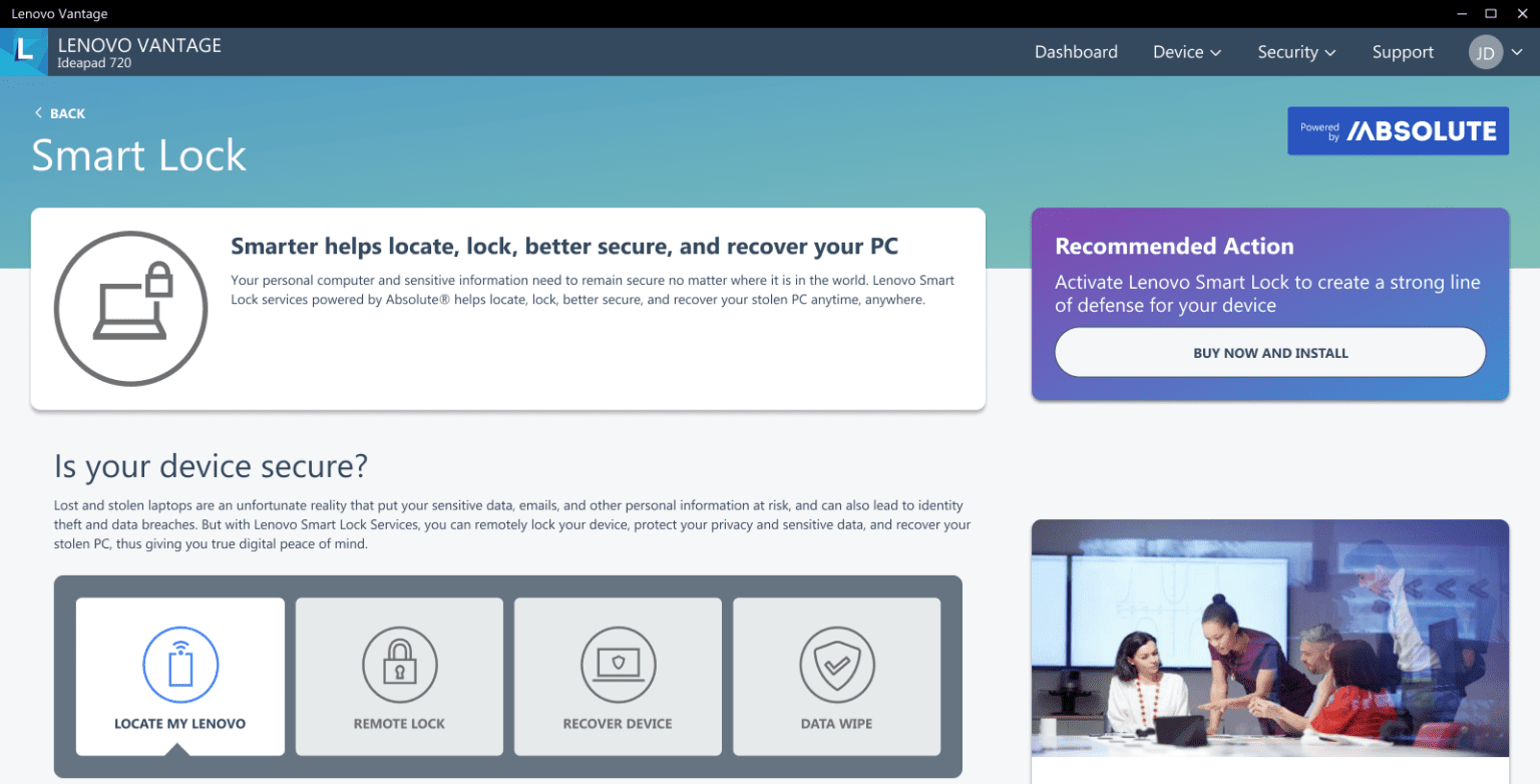 Lenovo Smart Lock Services Screenshot_FINAL Lenovo StoryHub