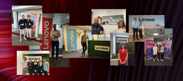 Collage with EAGLeS graduates in Lenovo offices