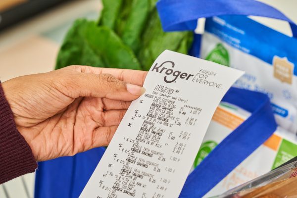 Kroger grocery receipt