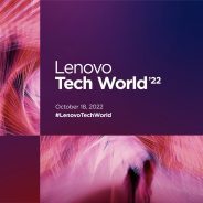 Lenovo Tech World graphic with text: October 18, 2022 - #LenovoTechWorld