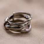 Kinetic Wabi Sabi ring made of recovered platinum from end-of-life Lenovo hardware