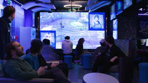 Students in UNC's Esports facility