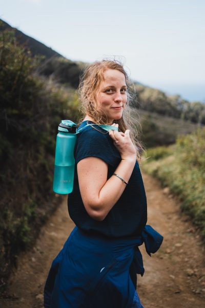 Cynthia Mayer on a hike