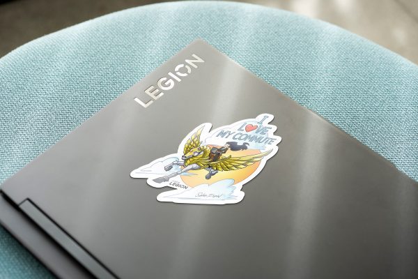 New Second Skin sticker on the top of a Lenovo Legion laptop