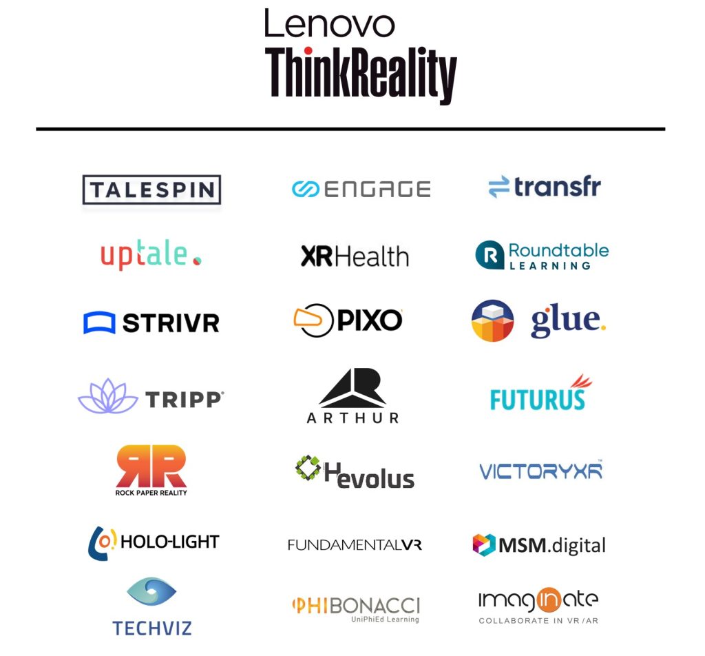 Set of ThinkReality developers' logos.
