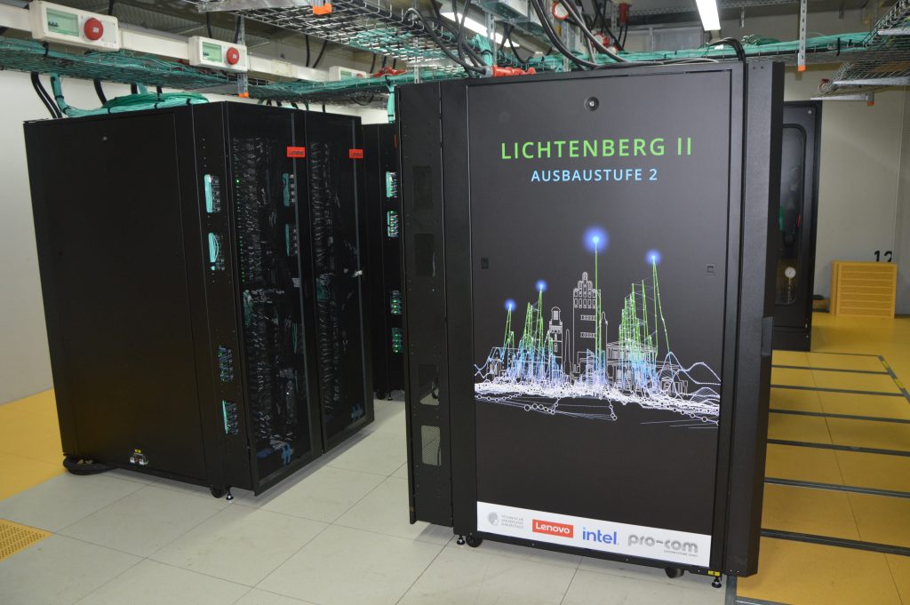 Lichtenberg II supercomputer in server room