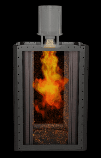 High-resolution large eddy simulation of turbulent iron combustion.