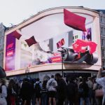 Lenovo and Formula 1 3D display over Piccadilly.