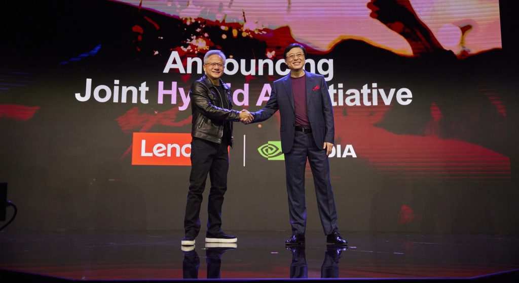 Jensen Huang and Yuanqing Yang