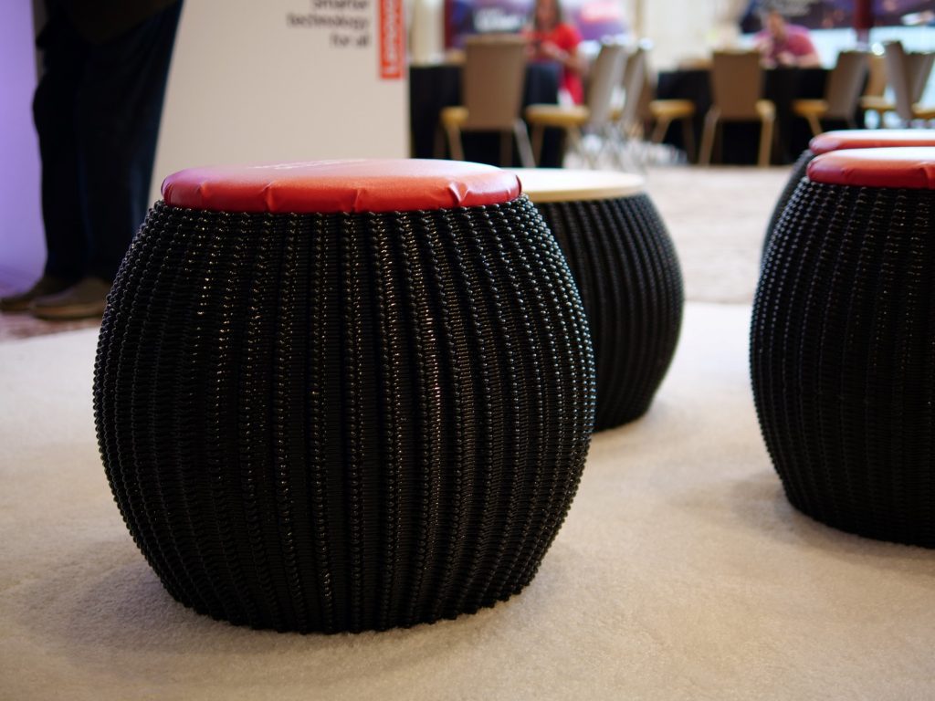 Poufs at Tech World