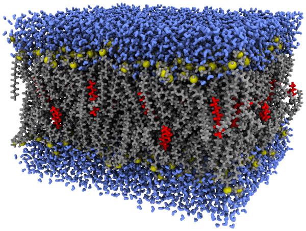 computer generated image of atomistic simulation