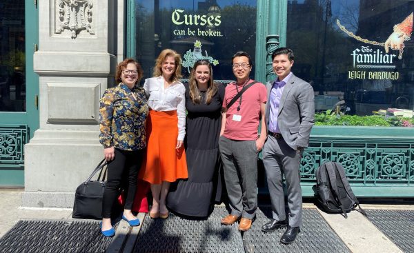 Left to right : Seong Won Jo, B&N Product Lead for Data/Mobile App Nook; Susan McCulloch, B&N Sr. Director Nook; Colleen Lawerence, Lenovo OEM Acquisition Sales; Take Yamano, B&N Manager of Nook Inventory and Analysis; and John Nguyen, Lenovo Client Manager.