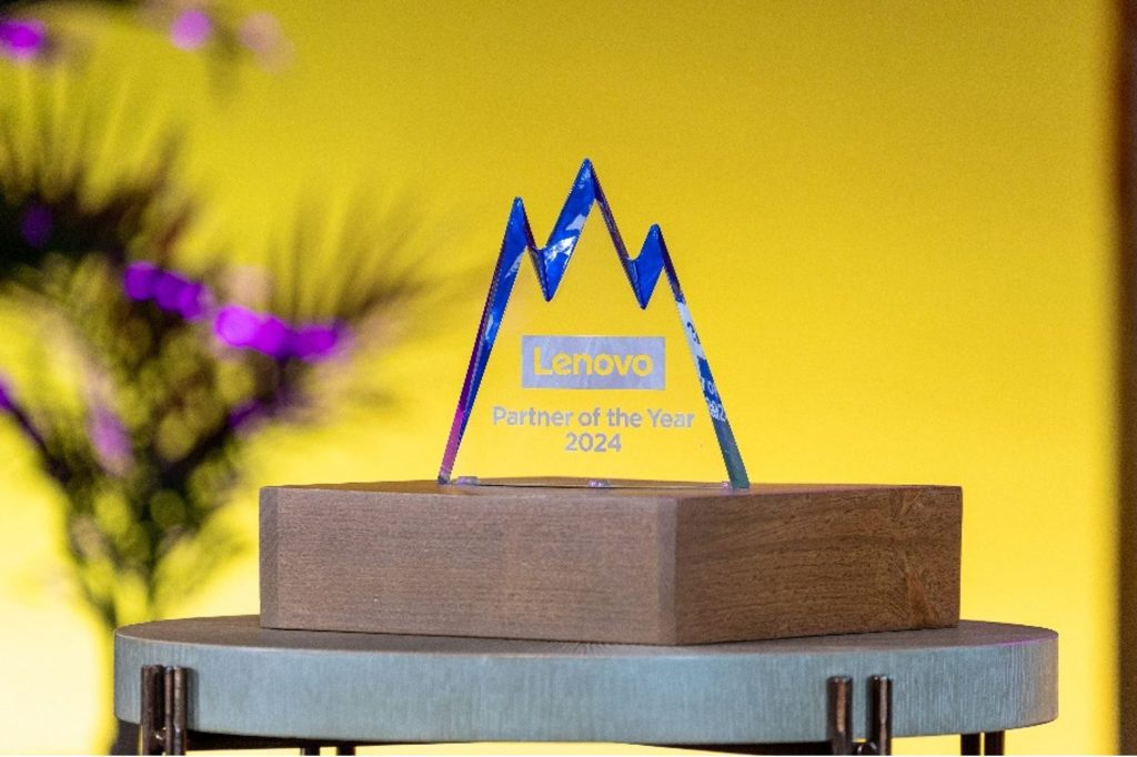 Lenovo Partner Award trophy