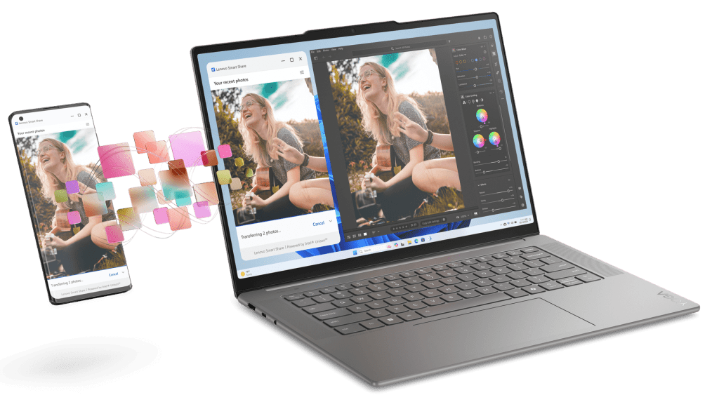 Smart Share on Yoga Slim 7i Aura Edition